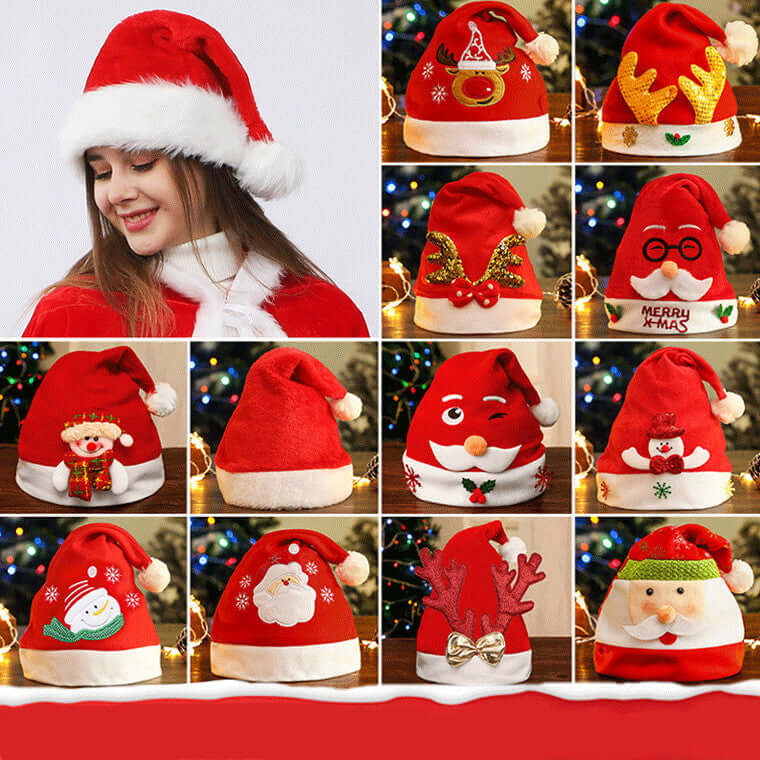 Fashion Snowman ElK Santa Claus Hats Xmas Gift Decoration Fashion Sno