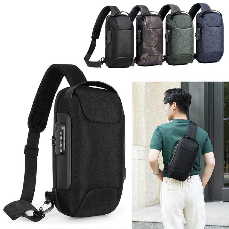 Sling Bag, Waterproof Men's Chest Bag Shoulder Bags Crossbody Sling Backpack For Men