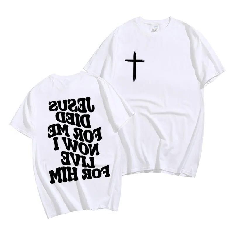 Men's Aesthetic Christian T Shirt Jesus Bible Verse Letters