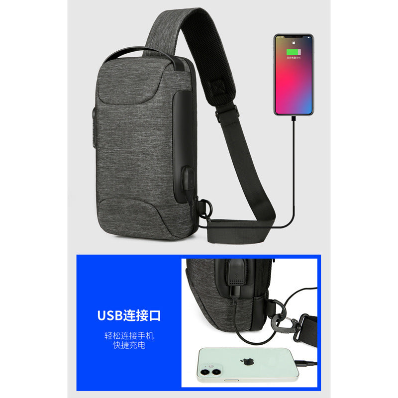 Sling Bag, Waterproof Men's Chest Bag Shoulder Bags Crossbody Sling Backpack For Men