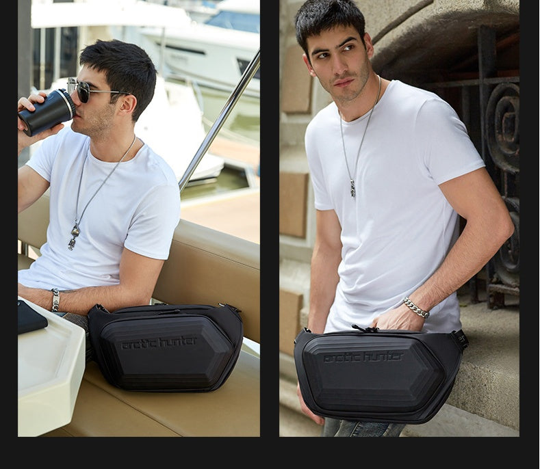 Men's Messenger Shoulder Waist Bag Trend Fashion Design Sling Bag Large Capacity Waterproof Chest Bags Wear-resistant