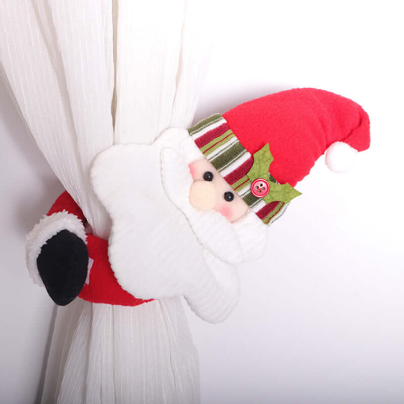 Christmas Snowman Curtain Buckle Decorative Products Velcro