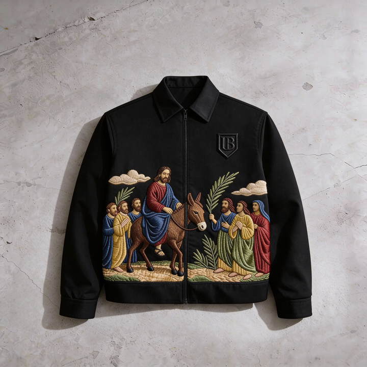 'HOSANNA' -  Embroidered Zip-up Statement Jacket