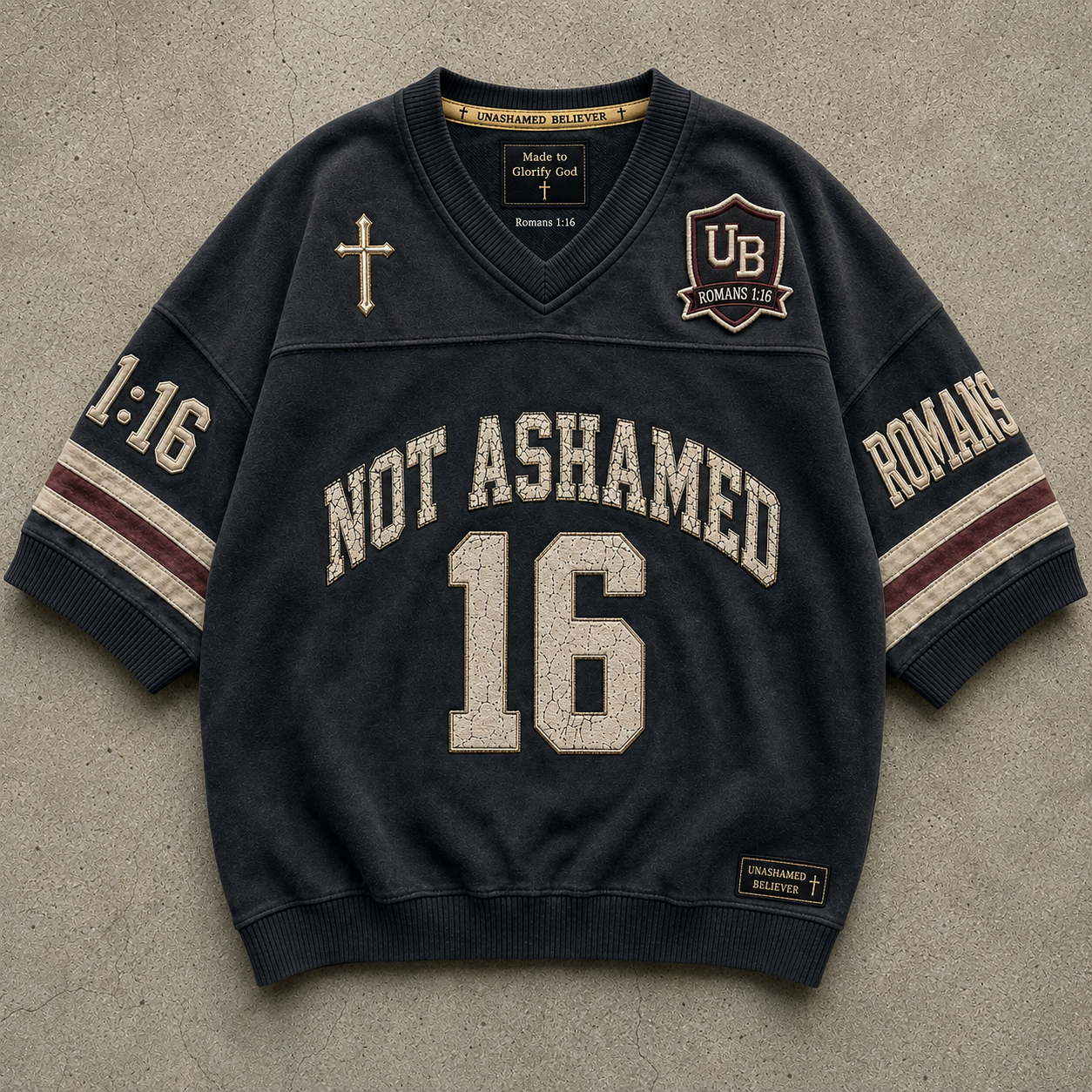 Unashamed Varsity - Vintage Black Short Sleeve Jersey