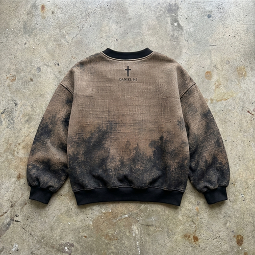Refined By Fire - Distressed Brown Crewneck