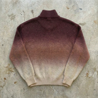 Unashamed Fade - Oxblood Quarter Zip Sweater