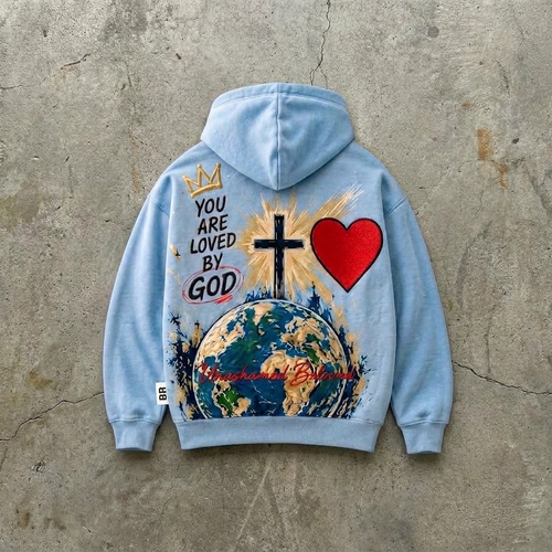 Jesus Is The Way - Sky Blue Graphic Hoodie