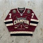 Undefeated Champion - Burgundy Hockey Jersey