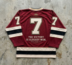 Undefeated Champion - Burgundy Hockey Jersey