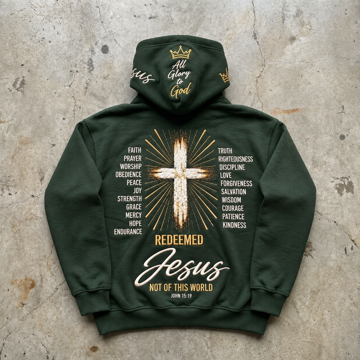 The Real G.O.A.T. - Forest Green Graphic Hoodie