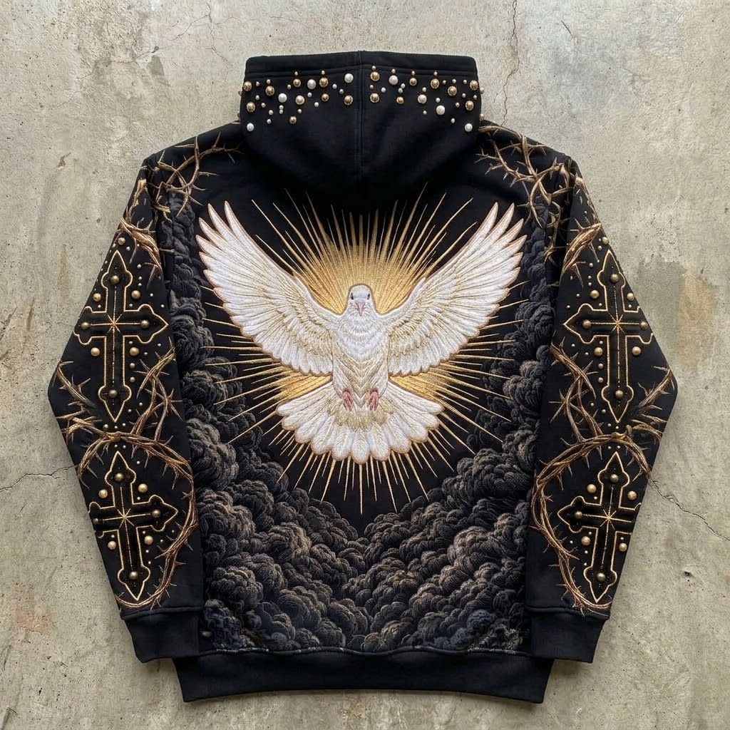 Unashamed Believer - Embellished Black Zip Hoodie