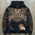 Unashamed Believer - Embellished Black Zip Hoodie