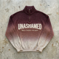 Unashamed Fade - Oxblood Quarter Zip Sweater