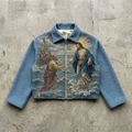 Step of Faith - Sky Blue Tapestry Fleece Jacket